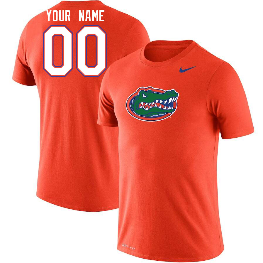 Custom Florida Gators Name And Number College Tshirt-Orange